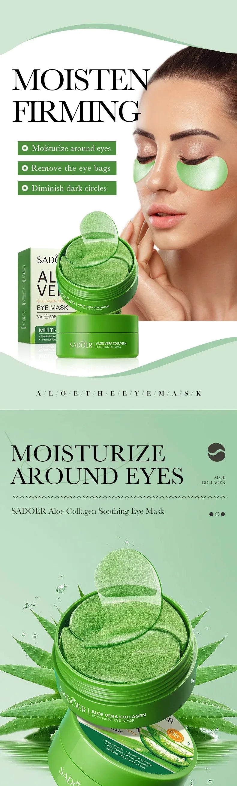 Aloe Collagen Eye Patches