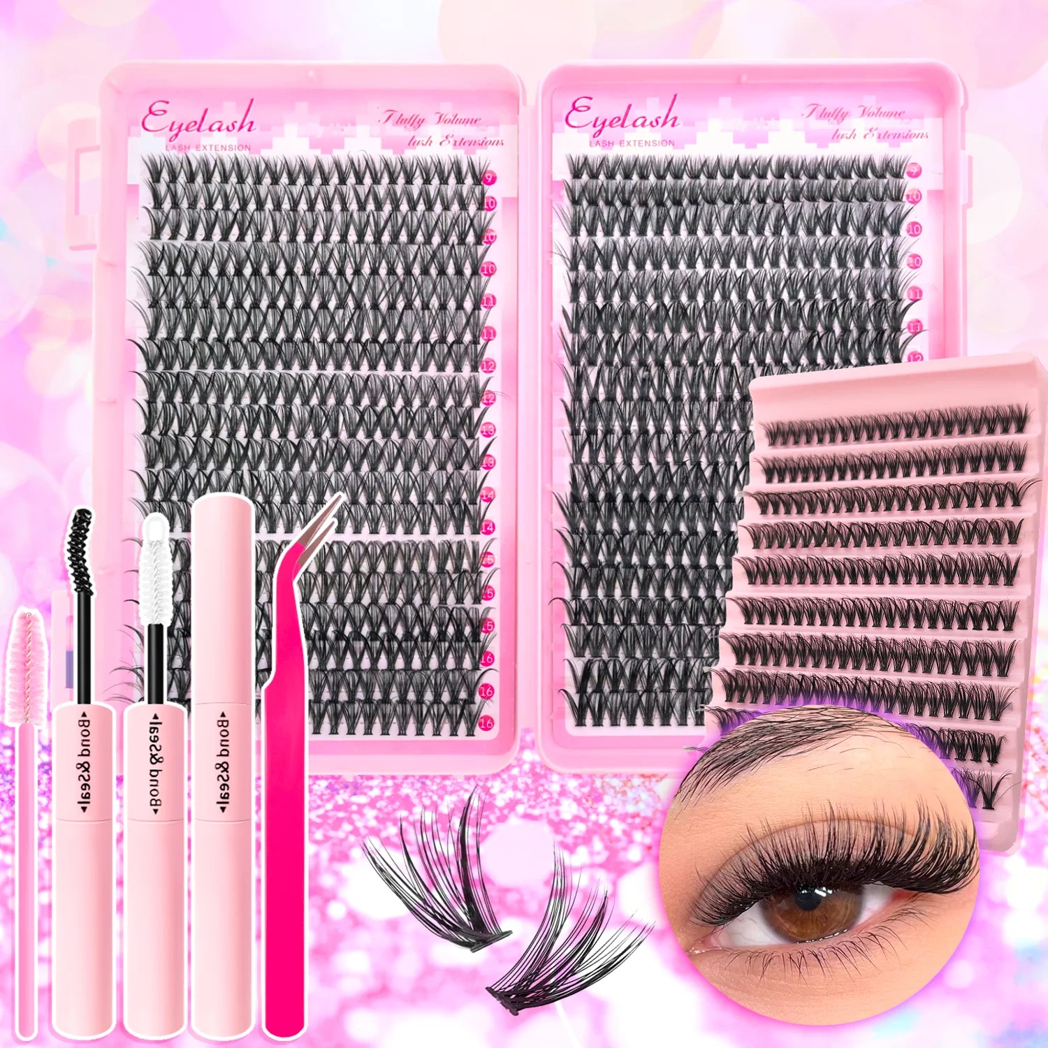 Bold Fluff Lash Extension Kit – Natural-Looking DIY Lashes